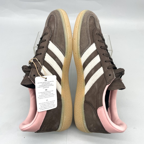 Adidas Womens 9 Handball Spezial Brown Pink Gum Sole Sneakers Shoes Casual - Picture 9 of 11